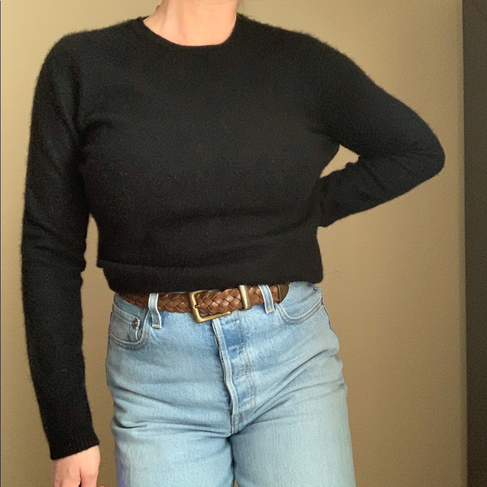 Valerie Stevens Black Crew Neck Sweater